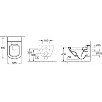 Унитаз подвесной Villeroy & Boch Sentique  56221001