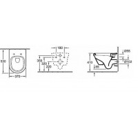 Унитаз подвесной  VILLEROY&BOCH OMNIA ARCHITECTURE NEW 5684HR01 37*53см без ободка в комплекте с сидением Slow closing