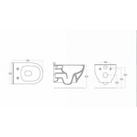 Унитаз подвесной VOLLE ALTEA Rimless, сидение Slim slow-closing, 13-64-267