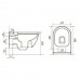 Унитаз подвесной VOLLE Solar Rimless, сиденье твердое slim slow-closing, 13-93-363