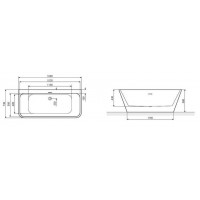 Ванна акриловая отдельностоящая Excellent Lila 160x73 см, с ножками, WAEX.LIL16WH