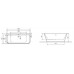 Ванна акриловая отдельностоящая Excellent Lila 160x73 см, с ножками, WAEX.LIL16WH