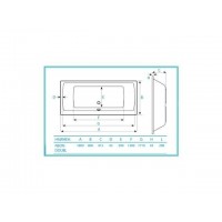 Ванна акриловая прямогульная Koller Pool NEON DOUBLE 180x80 без ножек (KP)