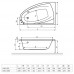 Ванна асимметричная Excellent Aquaria Comfort 150*95 см правая, WAEX.AQP15WH