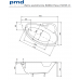 Панель  для ванны Besco PMD Piramida Bianka 150x95 правая