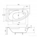 Ванна Besco PMD Piramida Cornea 140x80 Левая