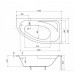 Ванна Besco PMD Piramida Cornea 140x80 правая