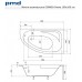 Ванна Besco PMD Piramida Cornea 150x100 правая