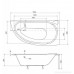 Ванна Besco PMD Piramida Mini 150x70 правая