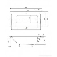 Ванна Besco PMD Piramida Modern 140x70