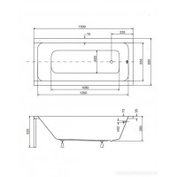 Ванна Besco PMD Piramida Modern 150x70