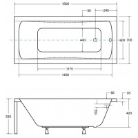 Ванна Besco PMD Piramida Optima 150x70