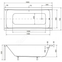 Ванна Besco PMD Piramida Optima 160x70