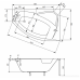 Ванна Besco PMD Piramida Rima 140x90 правая