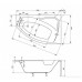 Ванна Besco PMD Piramida Rima 160x100 правая