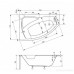 Ванна Besco PMD Piramida Rima 170x110 левая