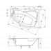 Ванна Besco PMD Piramida Rima 170x110 правая