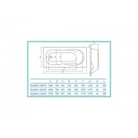 Ванна Koller Pool Olimpia 180x80 + полуавтоматический сифон и универсальный стеллаж.