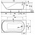 COMFORT ванна 170x75 прямоугольная в комплекте с сифоном Geberit 150.520.21.1, с ножками