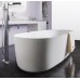 Ванна отдельностоящая Solid surface 1680*800*530mm, каменная с сифоном, 12-40-036