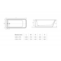 Ванна овальная отдельностоящая Excellent Tula 160*73 см, WAEX.TUL16WH
