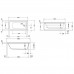 Ванна прямоугольная Duravit D-Code 150x75, без ножек, 700095000000000