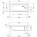 Ванна прямоугольная Duravit D-Code 170x70, без ножек, 700098000000000