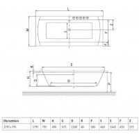 Ванна  прямоугольная Excellent Aquaria Lux 180*80, WAEX.AQU18WH