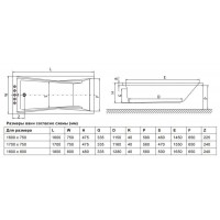 Ванна  прямоугольная Excellent Palace 170*75, WAEX.PAL17WH