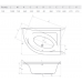 Ванна RADAWAY Mistra 150х100 с ножками, WA1-07-150x100L/R