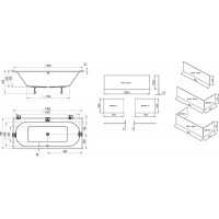 Ванна Ravak CITY 180 X 80 прямоугольная