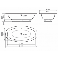 Ванна Rock Design Гармония ПЛЮС отдельностоящая