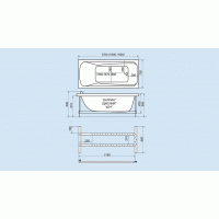 Ванна Triton Кэт 1500х700х560  прямоугольная (ванна+каркас+лицевой экран+слив-перелив)