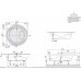 Ванна VILLEROY&BOCH AQUALOOP  175*175 см (ножки+рама+г/м система WWE) BA175AQU9V-01(WWE)