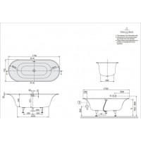 Ванна VILLEROY&BOCH CETUS 175*75см BQ175CEU7V-01