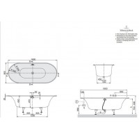Ванна VILLEROY&BOCH CETUS 190*80см с ножками BQ190CEU7V01-01