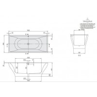 Ванна VILLEROY&BOCH LA BELLE 180*80см отдельно стоящая+панель (цвет белый) BQ180LAB2PDV-01
