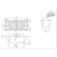 Ванна VILLEROY&BOCH LA BELLE 180*80см отдельно стоящая+панель (цвет белый) BQ180LAB2PDV-96