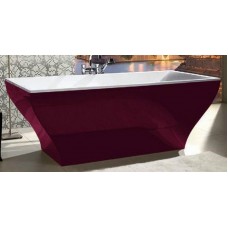 Ванна VILLEROY&BOCH LA BELLE отдельно стоящая (панель малиновая+хром.слив/перелив+система г/м WWE)цвет ванны белый BQ180LAB2PDDUV-01