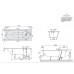 Ванна VILLEROY&BOCH LIBRA 170*75см + ножки BQ170LIB2V-01