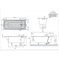 Ванна VILLEROY&BOCH MY ART 170*75см+ ножки UBQ170MYA2V-01