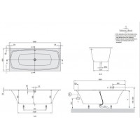 Ванна VILLEROY&BOCH MY ART 180*80см+ ножки UBQ180MYA2V-01