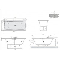 Ванна VILLEROY&BOCH MY ART DUO 180*80см+ ножки BQ180MYA2V-96