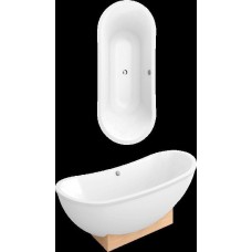 Ванна VILLEROY&BOCH MY NATURE 190*80см отдельно стоящая на деревянной подставке BA190NAT9COV-96