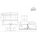 Ванна VILLEROY&BOCH SQUARO EDGE 12  190*90см (ножки+ комплект слив/перелив) UBQ190SQE2DV-01