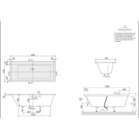 Ванна VILLEROY&BOCH SUBWAY Duo 170*75см, без ножек UBA170SUB2V-01