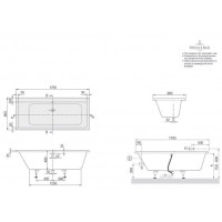 Ванна VILLEROY&BOCH SUBWAY DUO  180*80см UBA180SUB2V-01