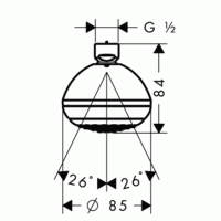 Верхний душ Hansgrohe Crometta 85 28423000