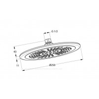 Верхний душ KLUDI FRESHLINE  6751105-00