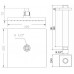 Верхний душ с держателем GENEBRE Ke15cube R63112 26+1672 45